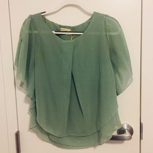 Teal Silky Shirt